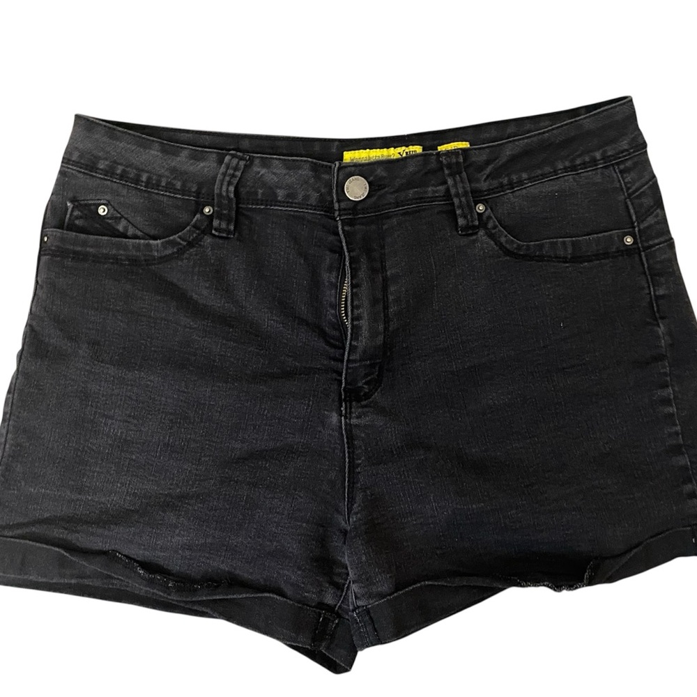 YMI Black Jean Shorts High-Waisted Distressed